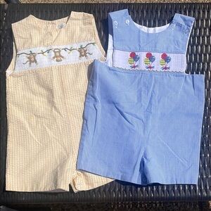 Adorable Baby Rompers Set in Yellow and Blue